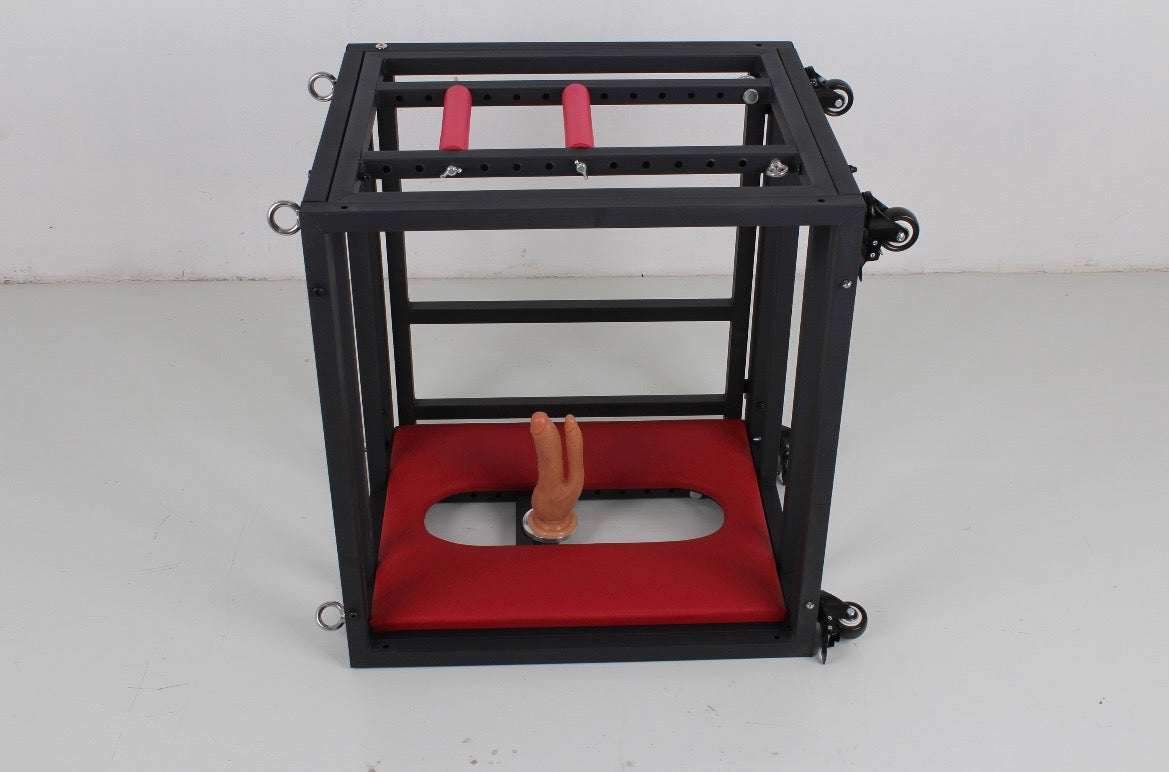 Premium BDSM-Käfig auf Rollen – Stahl-Bondage-Käfig mit Verriegelung