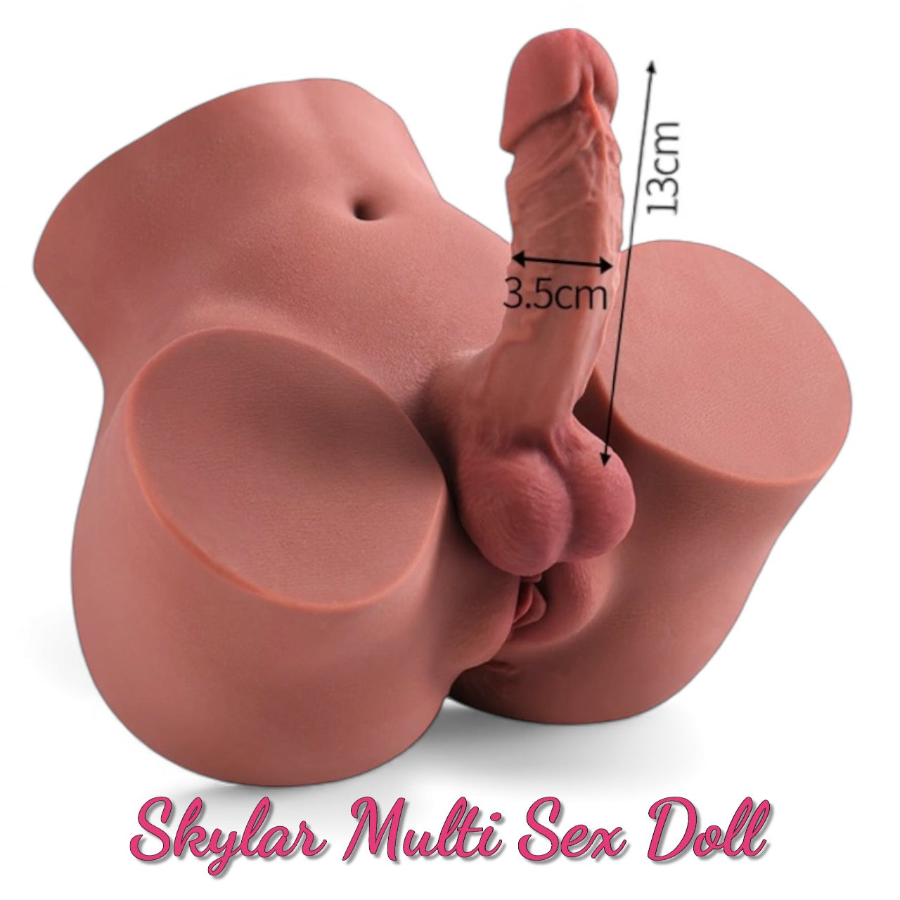 Mister Dolls Skylar – Premium-Silikon-Transsexuellen-Masturbator – Realistischer 3-in-1-Torso