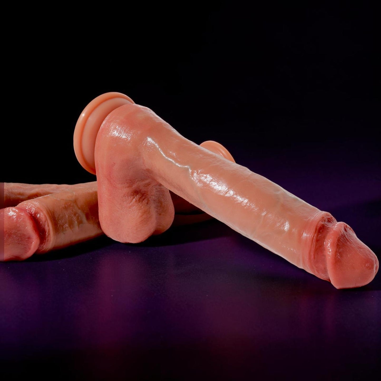 Realistischer Silikon-Dildo - Dildo mit Saugnapf